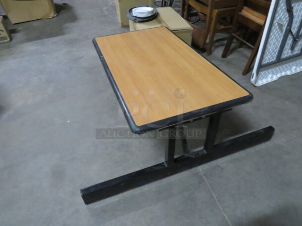 One Wall Mount Brown Laminate Table. 42X24 - Image 2 of 2