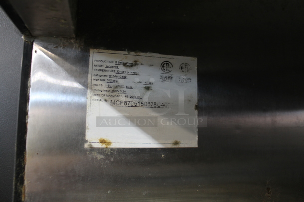 2015 Atosa MCF8705 Stainless Steel Commercial Single Door Reach In Cooler Merchandiser w/ Poly Coated Racks on Commercial Casters. 115 Volts, 1 Phase. Tested and Powers On But Does Not Get Cold - Image 5 of 5