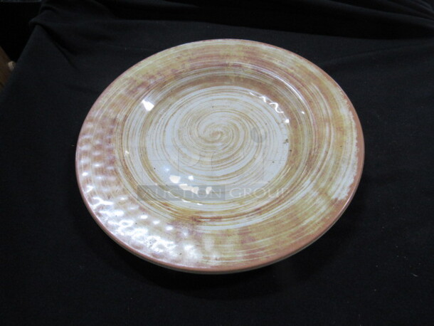 Carlisle 8-3/4 Inch Round Beige Swirl Plate. 10XBID