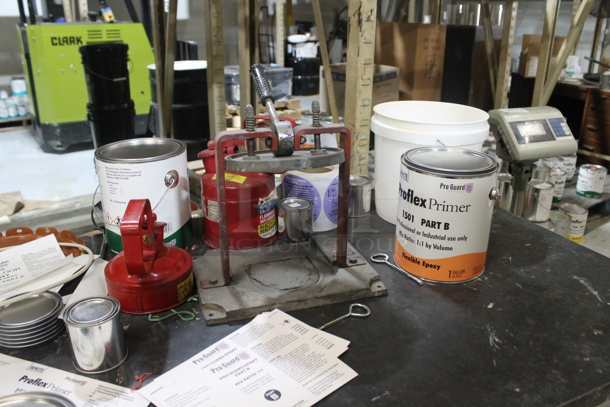 Metal Table w/ Contents on Commercial Casters. - Image 2 of 5