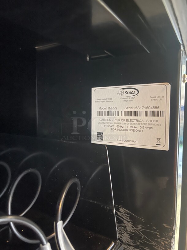 Money Maker! Seaga Infinity INF5S Commercial Snack Vending Machine Comes With CC Reader and Money Holder 115 Volt With Keys NSF Tested and Working! 40x37x72 - Image 8 of 9