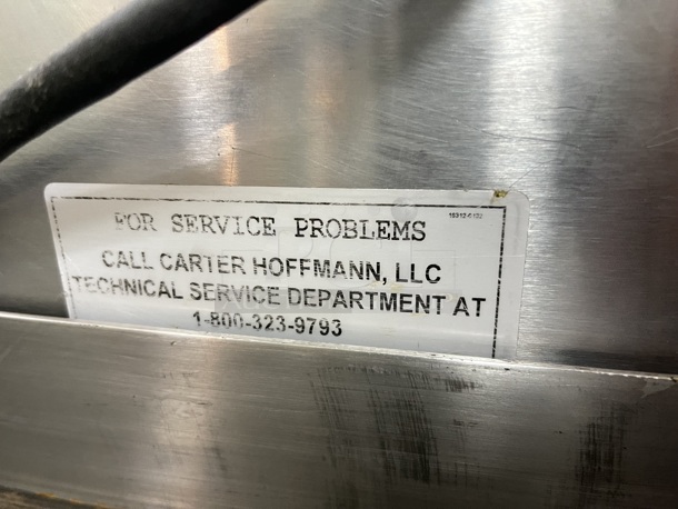 Carter Hoffmann Commercial hot holding box  115 volt Tested and Working Carter-Hoffmann MC212GS-2T 24.38"W Freestanding Warming Unit w/ (2) 18" Compartments, 120v - Image 6 of 8