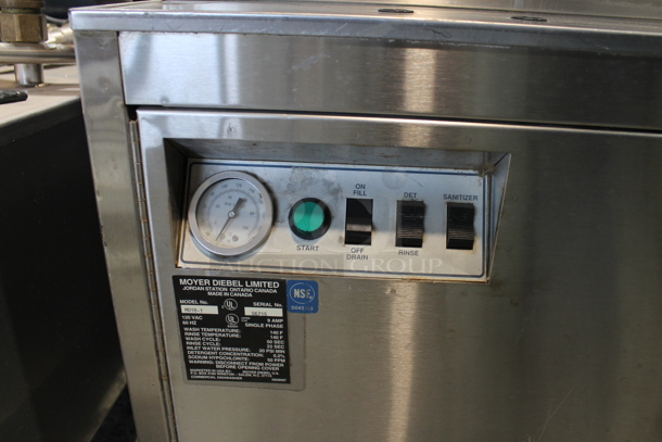 Moyer Diebel MD18-1 Stainless Steel Commercial Undercounter Dishwasher. 120 Volts, 1 Phase. - Image 4 of 6
