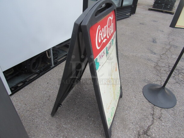 One Coca Cola Dry Erase Sidewalk Sign. 24X42 - Image 2 of 2