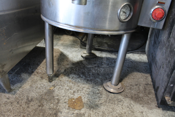 Crown KSED-20 Stainless Steel Commercial Floor Style Electric Powered Steam Kettle. 208 Volts, 3 Phase.  - Image 4 of 6