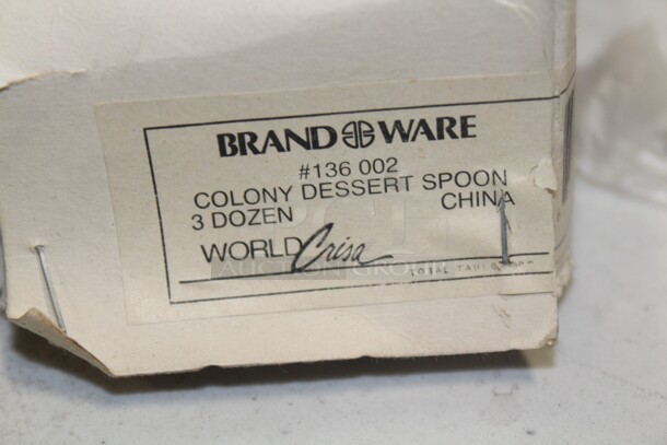 NEW IN BOX! 7 Boxes (36 Count Each) Brandware Colony Dessert Spoons. 7X Your Bid!  - Image 2 of 4