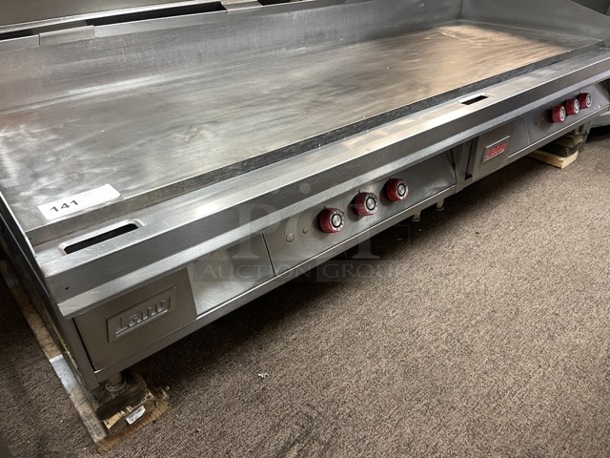 Lang 172T 72 inch  Electric Griddle w/ Thermostatic Controls - 1inch Steel Plate, 208v/3ph Tested and Working!