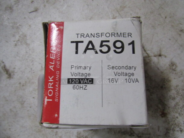 One NEW Tork Alert Transformer. #TA591. 120 Volt.