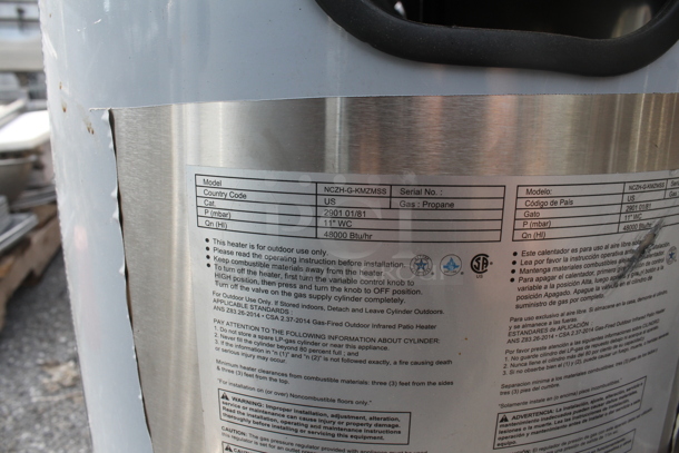 NCZH-G-KMZMSS Metal Floor Style Propane Gas Patio Heater. 48,000 BTU. - Image 3 of 6