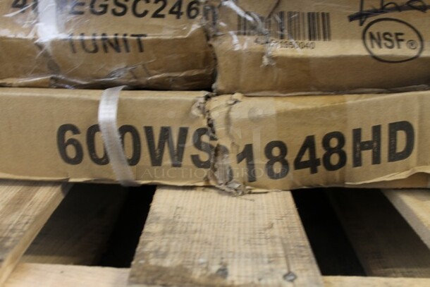 BRAND NEW SCRATCH AND DENT! Regency 600WS1848HD 16 Gauge Stainless Steel 18" x 48" Heavy Duty Wall Shelf - Image 2 of 3