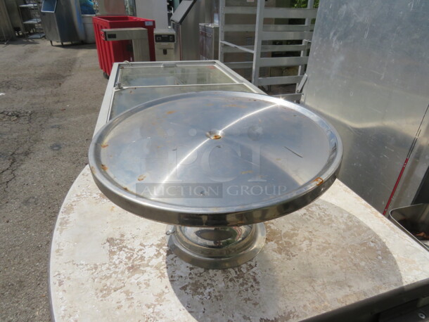 One Stainless Steel Pizza/Cake Stand.