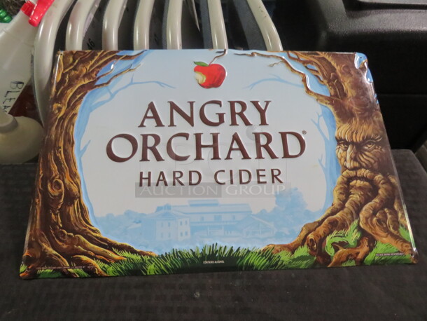 One Angry Orchard Tin Sign. 18X12