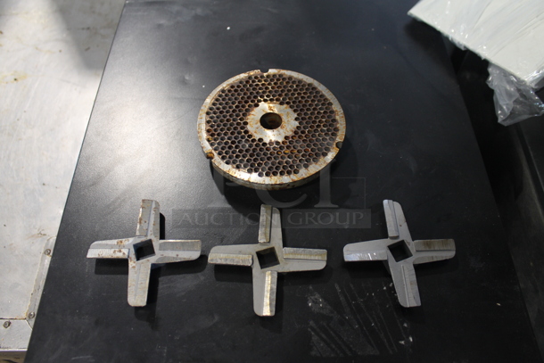 150 Various Parts to Meat Grinder Including Knives and Plates. 150 Times Your Bid! - Image 2 of 2