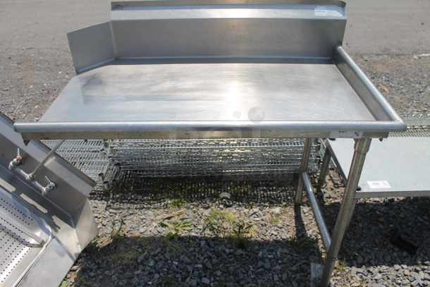Advance Tabco DTC-S70-48R Commercial Stainless Steel Right Dishtable On Galvanized Legs.