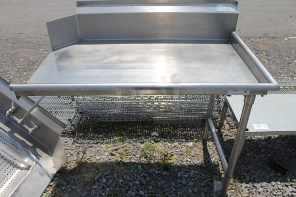 Advance Tabco DTC-S70-48R Commercial Stainless Steel Right Dishtable On Galvanized Legs. - Image 1 of 6