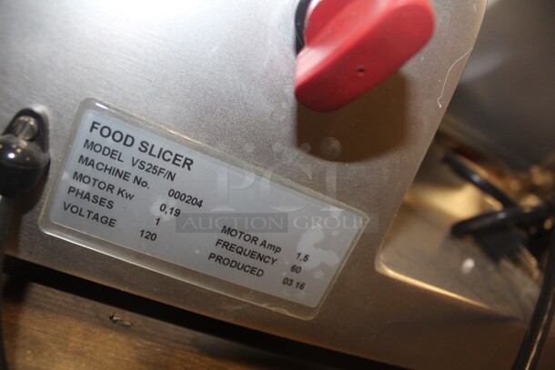 WOW! Varimixer Model VS25F/N Commercial Countertop Meat/Cheese Deli Slicer. 20x13x15. 120V/60Hz. Needs Carriage.  - Image 3 of 3