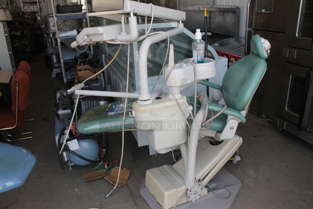 Aidee 2140 Metal Commercial Floor Style Dental Chair. 120 Volts, 1 Phase.  - Image 1 of 9