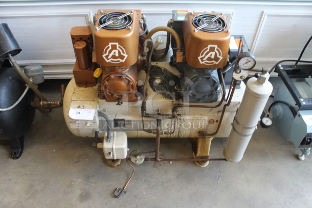 Air Techniques L-66 Metal Commercial Floor Style Dental Air Compressor. 230 Volts, 1 Phase. - Image 1 of 7