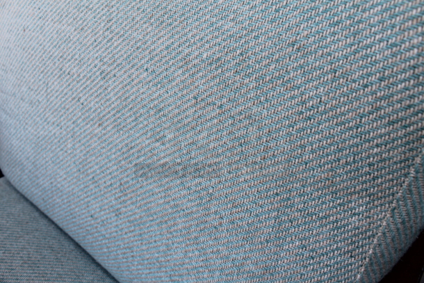 2 Wooden Dining Height Chairs w/ Arm Rests and Blue Seat Cushion. 2 Times Your Bid! - Image 4 of 4