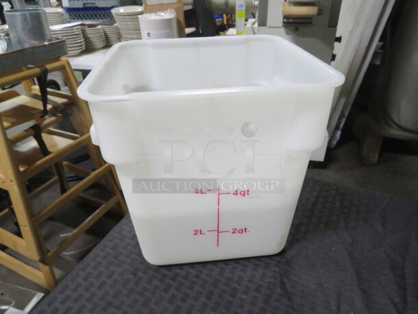 One 8 Quart Square Food Storage Container.  - Image 1 of 1