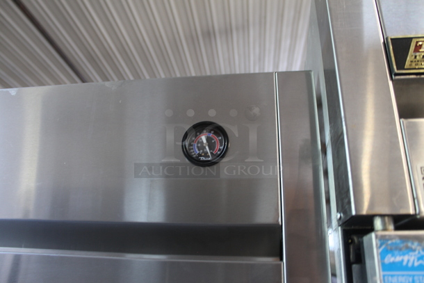 2015 True TG1R-1S ENERGY STAR Stainless Steel Commercial Single Door Reach In Cooler w/ Poly Coated Racks. 115 Volts, 1 Phase. Tested and Working! - Image 2 of 4