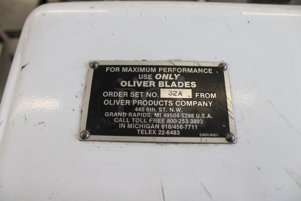 Oliver 797-32 Metal Commercial Floor Style Bread Loaf Slicer. 115 Volts, 1 Phase. Cannot Test Due To Cut Power Cord  - Image 3 of 6