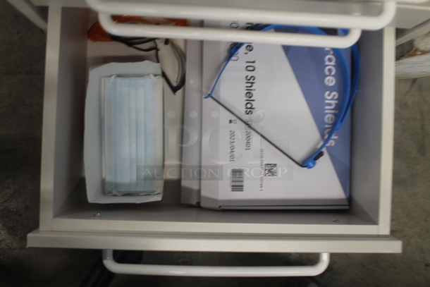 White Counter w/ 5 Drawers and Dental Equipment Contents. - Image 9 of 9