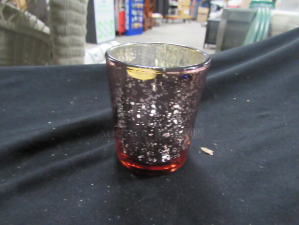 Lot Of 29 Pink Crackle Candle Holders.  - Image 1 of 1