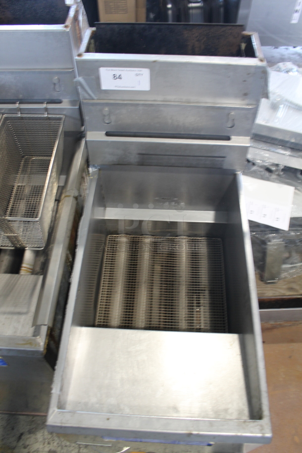 2017 Pitco Frialator 40D Stainless Steel Commercial Floor Style Natural Gas Powered Deep Fat Fryer. 115,000 BTU. - Image 2 of 6