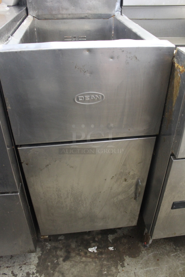 Dean Stainless Steel Commercial Floor Style Natural Gas Powered Deep Fat Fryer.  - Image 3 of 7