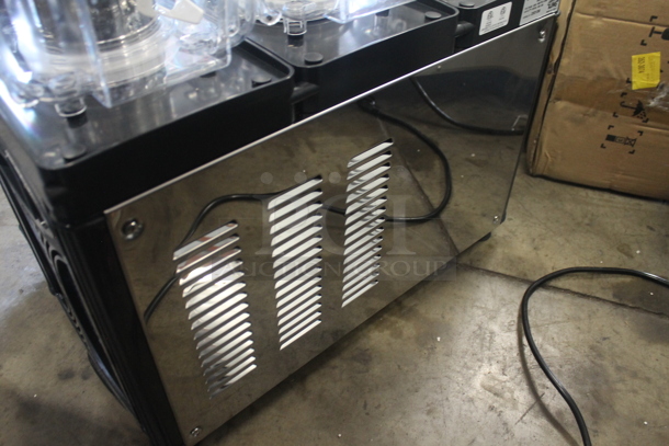 LIKE NEW! 2023 Carnival King 382RBD3G3 Stainless Steel Commercial Countertop Triple 3 Gallon Bowl Refrigerated Beverage Dispenser. 120 Volts, 1 Phase. Unit Has Only Been Used a Few Times! Tested and Working! - Image 7 of 8