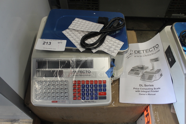 BRAND NEW IN BOX! Detecto DL1060 Metal Commercial Countertop 60 Pound Capacity Food Portioning Scale. Tested and Working! - Image 1 of 7