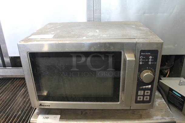 2016 Amana RCS10DSE Stainless Steel Commercial Countertop Microwave Oven. 120 Volts, 1 Phase.