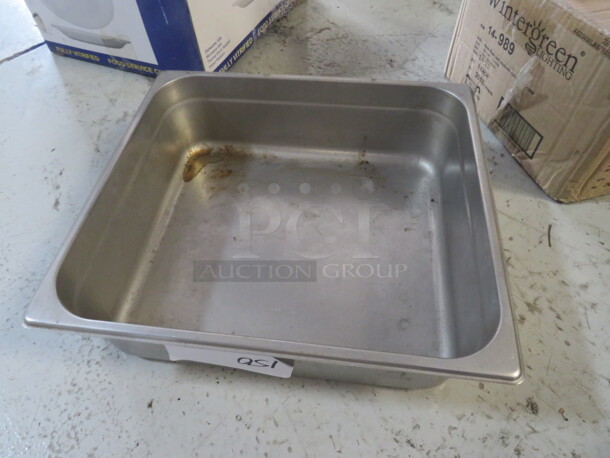 One 13.5X12.5X4 Stainless Steel Pan. - Item #1114006