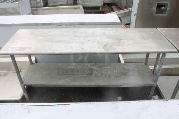 BRAND NEW SCRATCH AND DENT! Stainless Steel Commercial Table w/ Metal Under Shelf. - Image 1 of 4