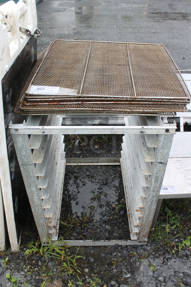 Metal Commercial Pan Rack w/ Donut Frying Screens. - Image 1 of 2