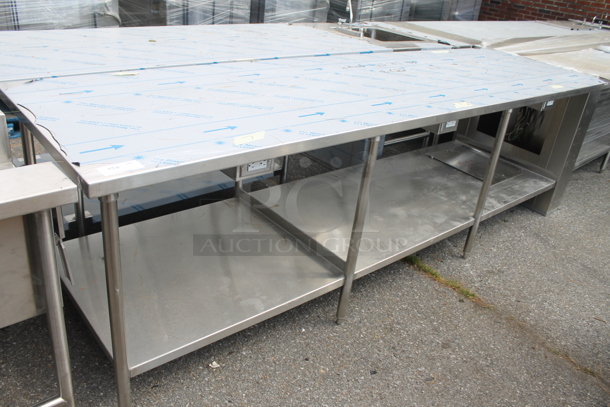 BRAND NEW SCRATCH AND DENT! Stainless Steel Commercial Table w/ Under Shelf. - Image 1 of 5