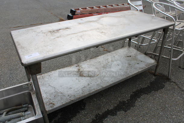 Stainless Steel Commercial Table w/ Metal Under Shelf. 72x30x33