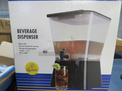 One NEW Qualite 3 Gallon Beverage Dispenser.