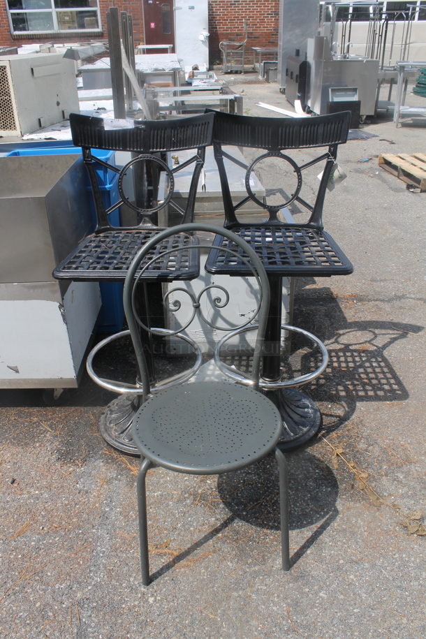 3 Various Chairs; Gray Dining and 2 Black Bar Height. Includes 17.5x16x43. 3 Times Your Bid! - Image 1 of 3
