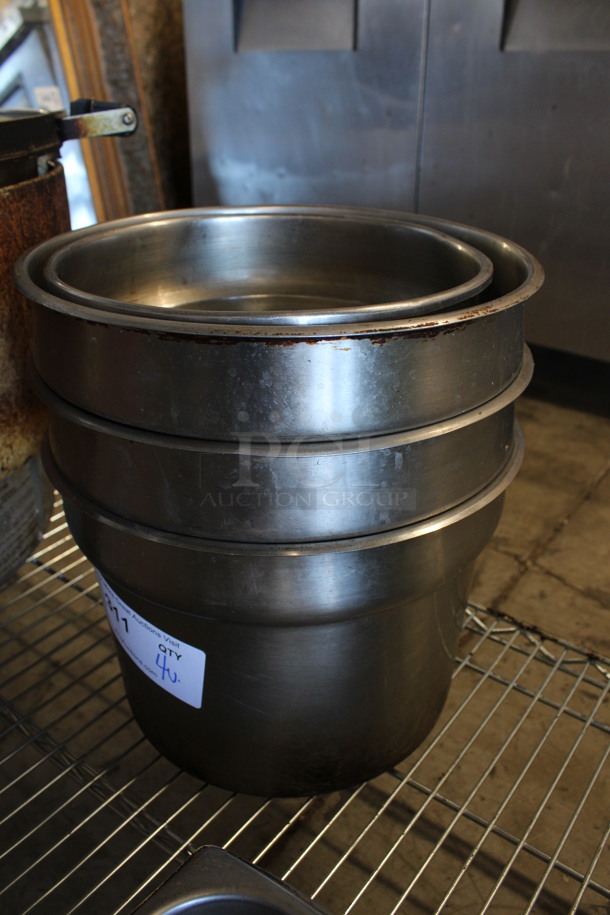 4 Metal Cylindrical Drop In Bins. Includes 11x11x8. 4 Times Your Bid! - Image 2 of 3
