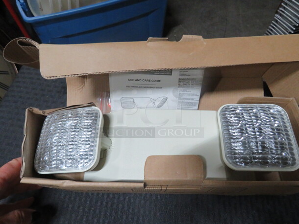 One NEW LED Emergency Light With Battery Backup. # 1003-821-752. - Image 1 of 1