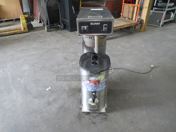 One Bunn Tea Brewer With Filter Basket, Satellite With Lid And Spigot. Model# TU3Q. 120 Volt. 9X20X35