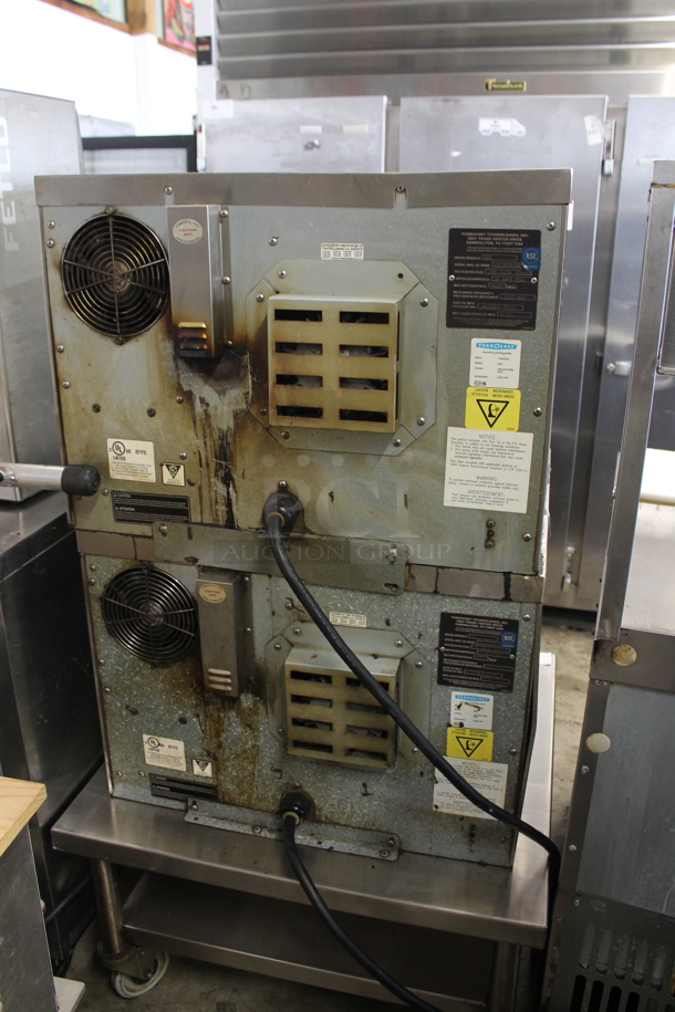 2 2013/2014 Turbochef NGC Stainless Steel Commercial Electric Powered Rapid Cook Ovens on Stainless Steel Equipment Stand w/ Commercial Casters. 208/240 Volts, 1 Phase. 2 Times Your Bid!  - Image 7 of 10