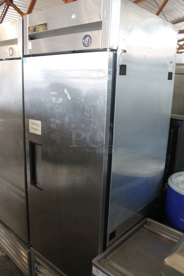 2013 True T-23F ENERGY STAR Stainless Steel Commercial Single Door Reach In Freezer w/ Poly Coated Racks on Commercial Casters. 115 Volts, 1 Phase. Tested and Working! - Image 2 of 7