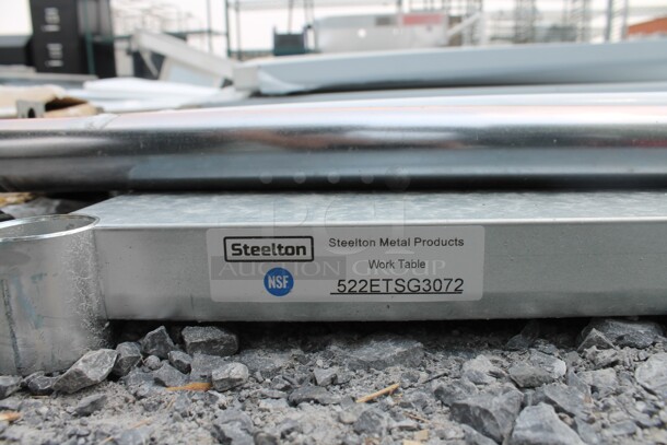 BRAND NEW SCRATCH AND DENT! Steelton 522ETSG3072 Commercial Stainless Steel Disassembled Work Table With Undershelf And Legs. - Image 6 of 6