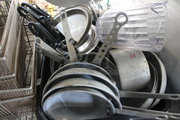 ALL ONE MONEY! Lot of Various Items Including Metal Skillets in Bus Bin - Image 3 of 3