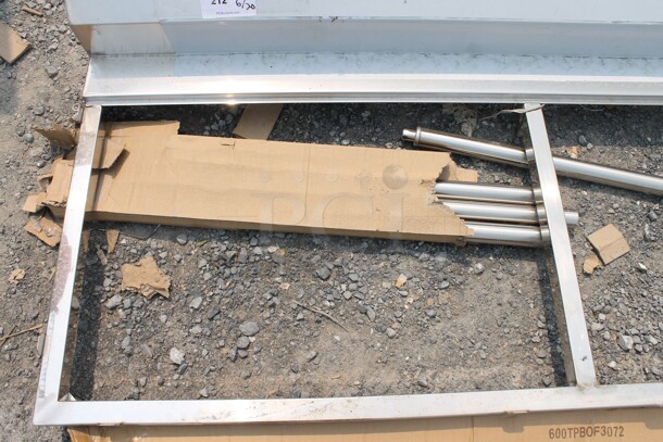 BRAND NEW SCRATCH AND DENT! Regency 600TPBOF3072 Commercial Stainless Steel Table Frame For 30"X72" Poly Top Table With Open Base And 6" Backsplash - Image 2 of 9