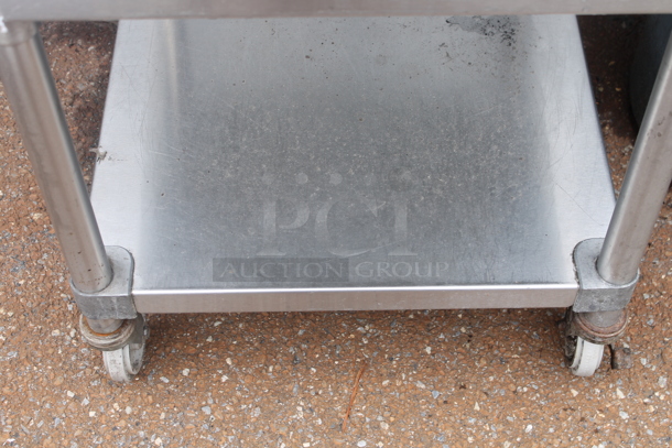 Stainless Steel Commercial Equipment Stand w/ Under Shelf on Commercial Casters. - Image 3 of 3