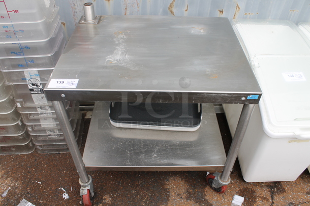 Stainless Steel Commercial Table w/ Under Shelf on Commercial Casters. - Image 1 of 3